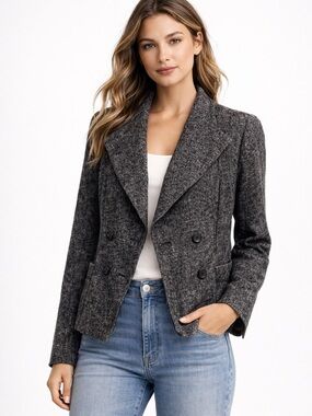 Doncaster Women's Wool Silk Tweed Blazer Size 10